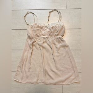 Gilligan & O'Malley Cream Lace Trim Chemise